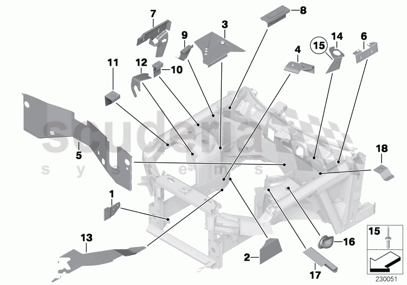 FRONT BODY BRACKET of Rolls Royce Rolls Royce Phantom Extended Wheelbase