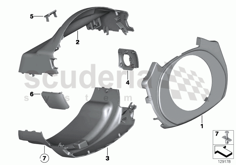 Steering column trim of Rolls Royce Rolls Royce Phantom Drophead Coupe