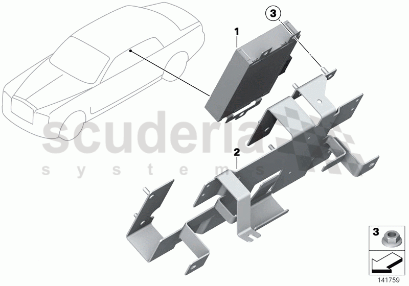 Headset module of Rolls Royce Rolls Royce Phantom Extended Wheelbase