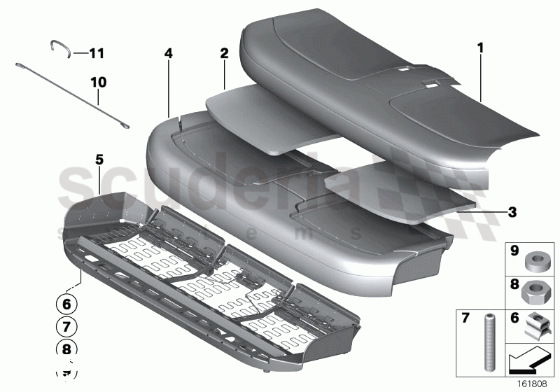 Rear seat, cushion/cover of Rolls Royce Rolls Royce Phantom Coupe