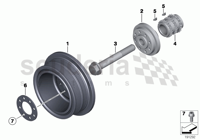 Belt Drive-Vibration Damper of Rolls Royce Rolls Royce Phantom Extended Wheelbase