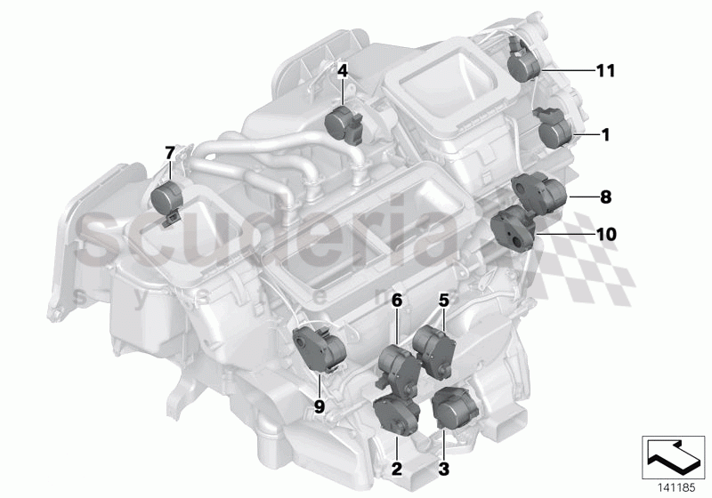 Actuator for automatic air condition of Rolls Royce Rolls Royce Phantom Drophead Coupe