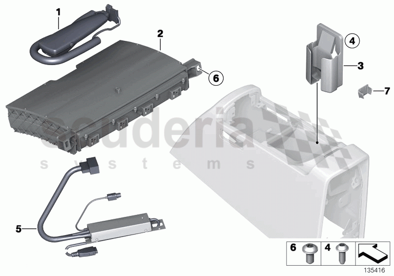 Indiv. parts, phone handset/mountg Japan of Rolls Royce Rolls Royce Phantom Drophead Coupe