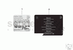 Information plate, fuel of Rolls Royce Rolls Royce Phantom Coupe