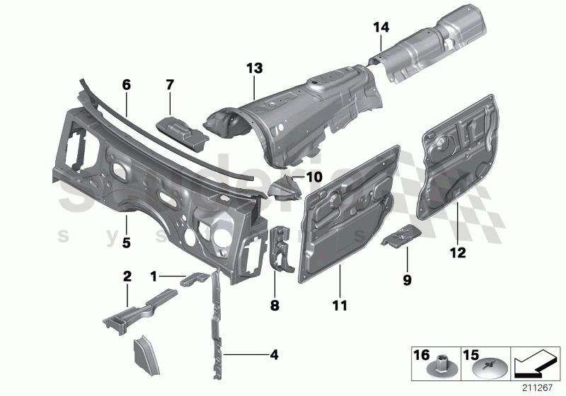 Sound insulation, front II of Rolls Royce Rolls Royce Ghost Series I (2009-2014)