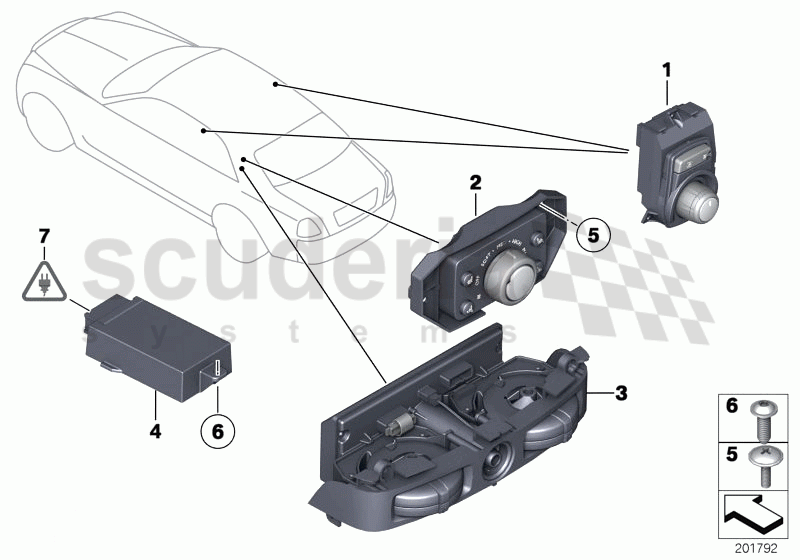 Operating unit, automatic rear-cabin A/C of Rolls Royce Rolls Royce Ghost Series I (2009-2014)