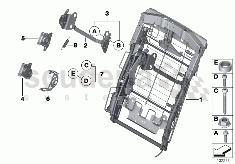 Seat, rear, electrical system and drives of Rolls Royce Rolls Royce Phantom