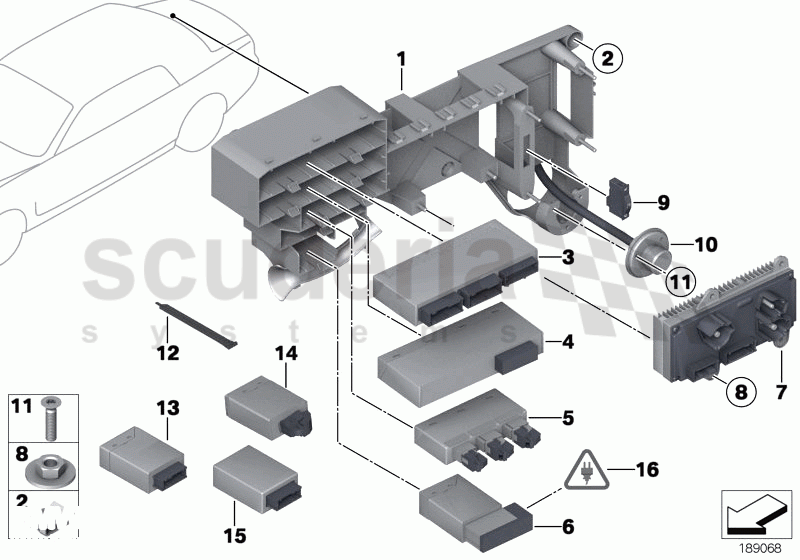 Control unit box of Rolls Royce Rolls Royce Phantom Extended Wheelbase