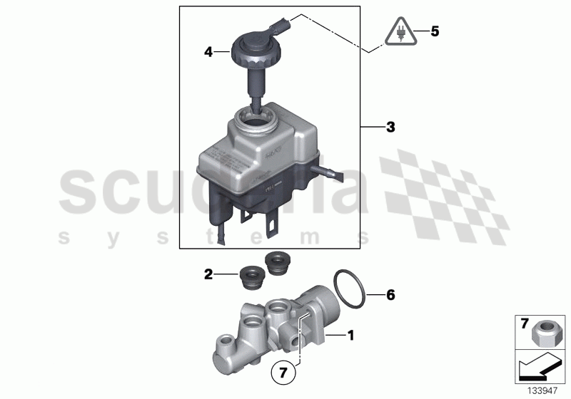 BRAKE MASTER CYLINDER/EXPANSION TANK of Rolls Royce Rolls Royce Phantom Extended Wheelbase