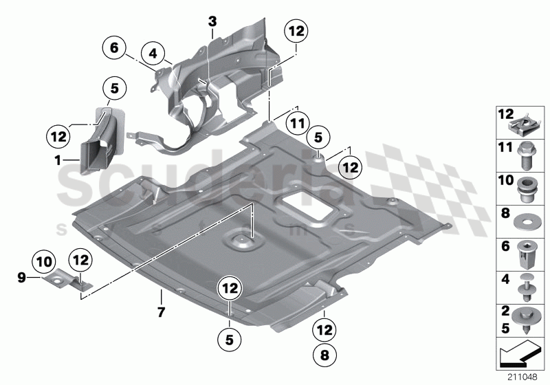 Underbonnet screen of Rolls Royce Rolls Royce Ghost Series I (2009-2014)