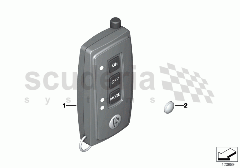 Hand-held transmitter of Rolls Royce Rolls Royce Phantom Drophead Coupe