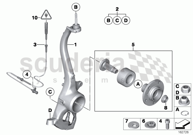 Carrier / wheel bearing, front of Rolls Royce Rolls Royce Phantom