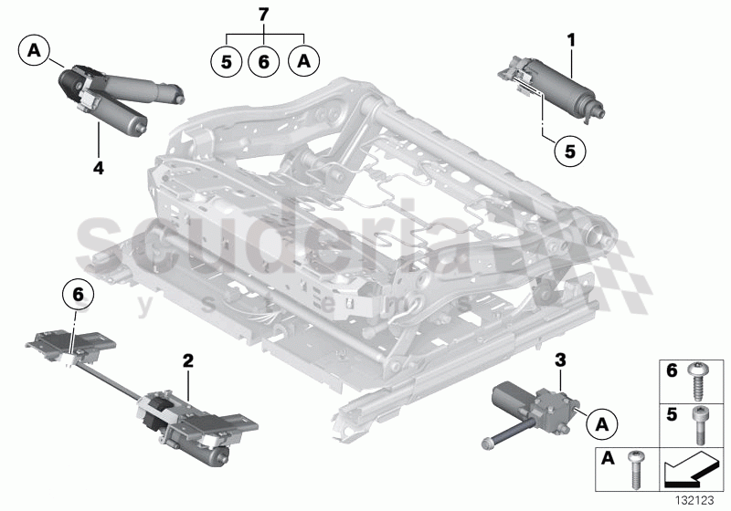 Seat, front, actuations electr. of Rolls Royce Rolls Royce Phantom