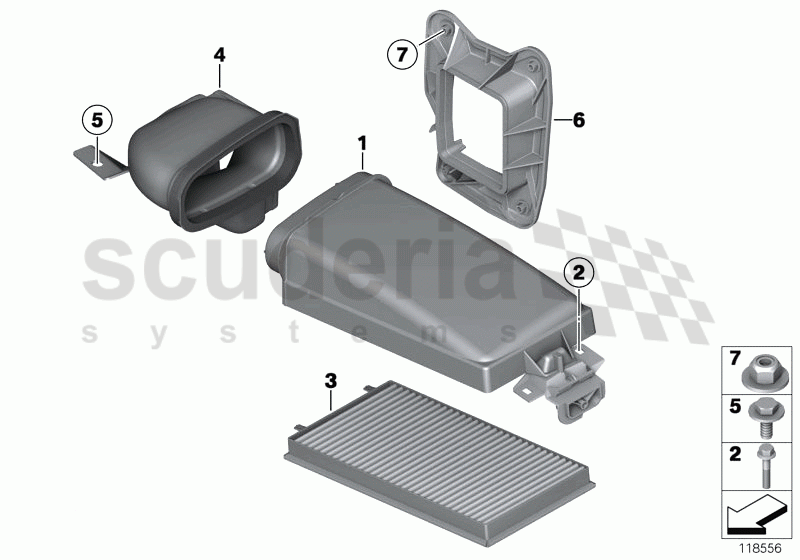 Microfilter/housing parts of Rolls Royce Rolls Royce Phantom Extended Wheelbase