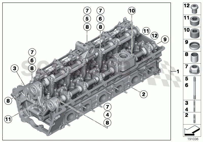 Cylinder head of Rolls Royce Rolls Royce Phantom Drophead Coupe