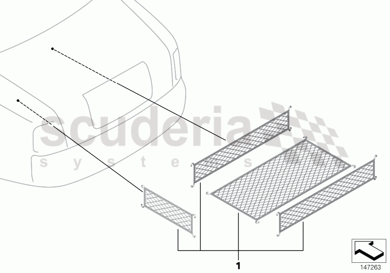 Luggage net of Rolls Royce Rolls Royce Phantom Extended Wheelbase