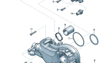 Coolant pump
Distributor for coolant
thermostat