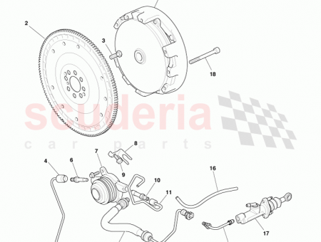 Photo of TUBE ASSY MASTER CYLINDER TO SLAVE CYLINDER UPPER…