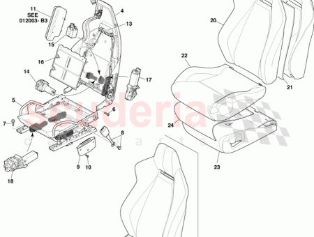 Photo of Guide seat belt upper Not illustrated…