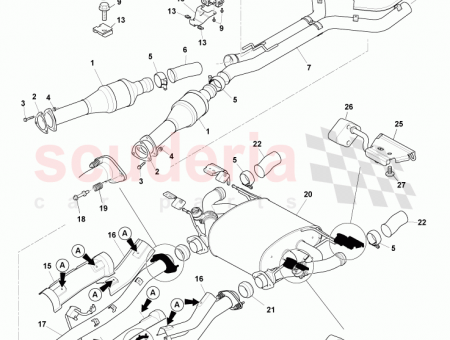 Photo of Bracket Upper Tailpipe Mounting LH CD33 5N203…