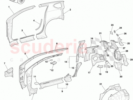 Photo of Panel Quarter Wheel House Inner RH 61607…