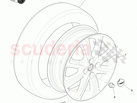 Photo of Wheel Centre Badge Brushed LE Spec WHITE AY2Y…