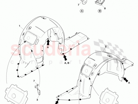 Photo of Bracket Front Wheel Arch Liner LH 8D33 166573…