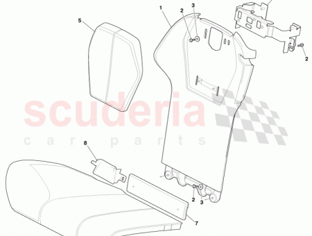 Photo of Bracket Rear Squab Support RH 7G43 L64216…