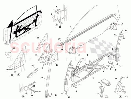 Photo of BRACKET ATTACH DOOR GLASS RH 65 123450…