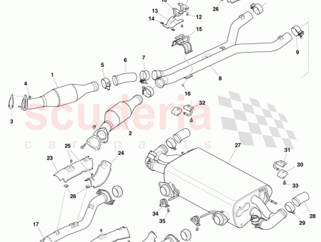 Photo of Brace assy Exhaust pipe centre…