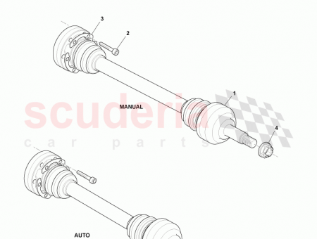 Photo of REAR DRIVE HALFSHAFT ASSY LH AUTO AD43 4B402…