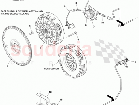 Photo of Clutch and Flywheel assy twin plate O D…