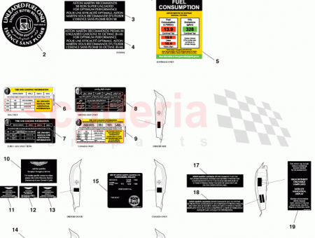 Photo of TYRE INFORMATION LABEL 19 USA 6G33 69014…