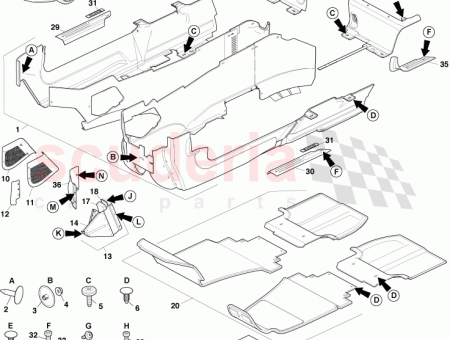 Photo of HEELEBOARD CARPET ASSY LH AD43 130A35…