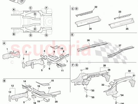 Photo of Member Sub Assy Rear Floor Side RH 57601…