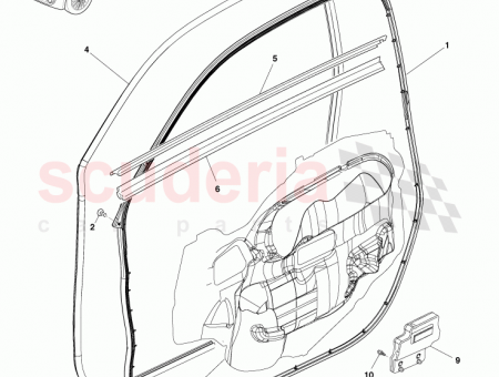 Photo of Weatherstrip Assy Front Door Glass Inner RH 68171…