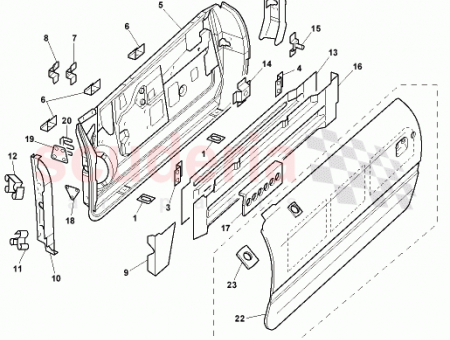 Photo of Spacer upper door hinge RH…