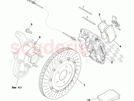 Photo of BRAKE CALIPER FRT RH GRAY ONE PIECE 28…