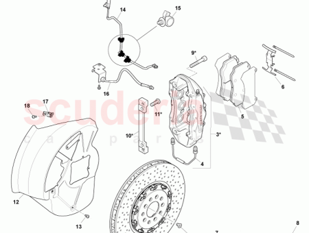 Photo of Adaptor Bracket Front Caliper 8D33 28…