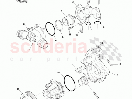 Photo of Housing and Connection Assembly Engine Thermostat CD33 8A586…