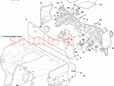 Photo of Rocker Mount Rear RH Rear Damper Tray 12023…