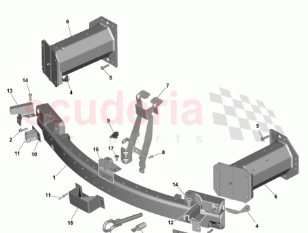 Photo of Bracket Bumper Beam Front DG43 17752…