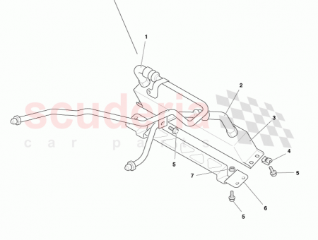 Photo of HOSE AIR OIL ASSY COOLER INLET 8D33 7H255…