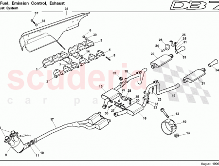 Photo of Exhaust downpipe assy catalyst unleaded fuel…