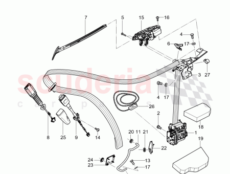 Photo of trim plate for seat belt guide F 3W…