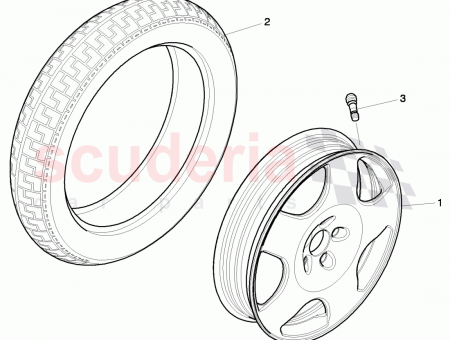 Photo of diagonal ply tyre emergency…