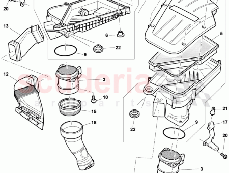 Photo of air cleaner with connecting parts…