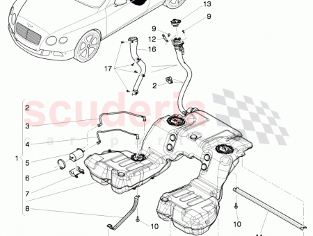 Photo of fuel tank with pump fuel gauge and connecting…