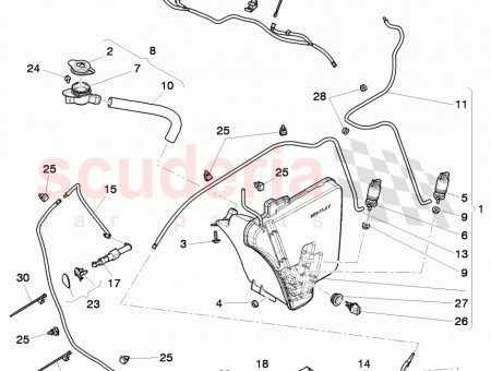 Photo of headlight reservoir hose…