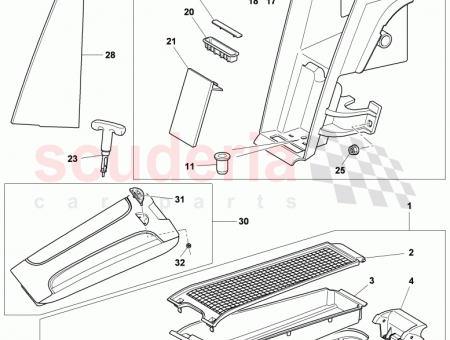 Photo of trim panel for backrest for subwoofer…